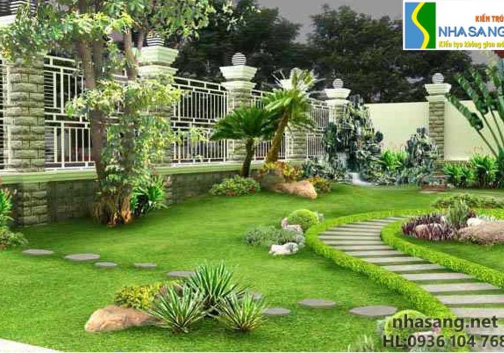 Thiết kế sân vườn cho không gian Nhà vườn truyền thống NV14108