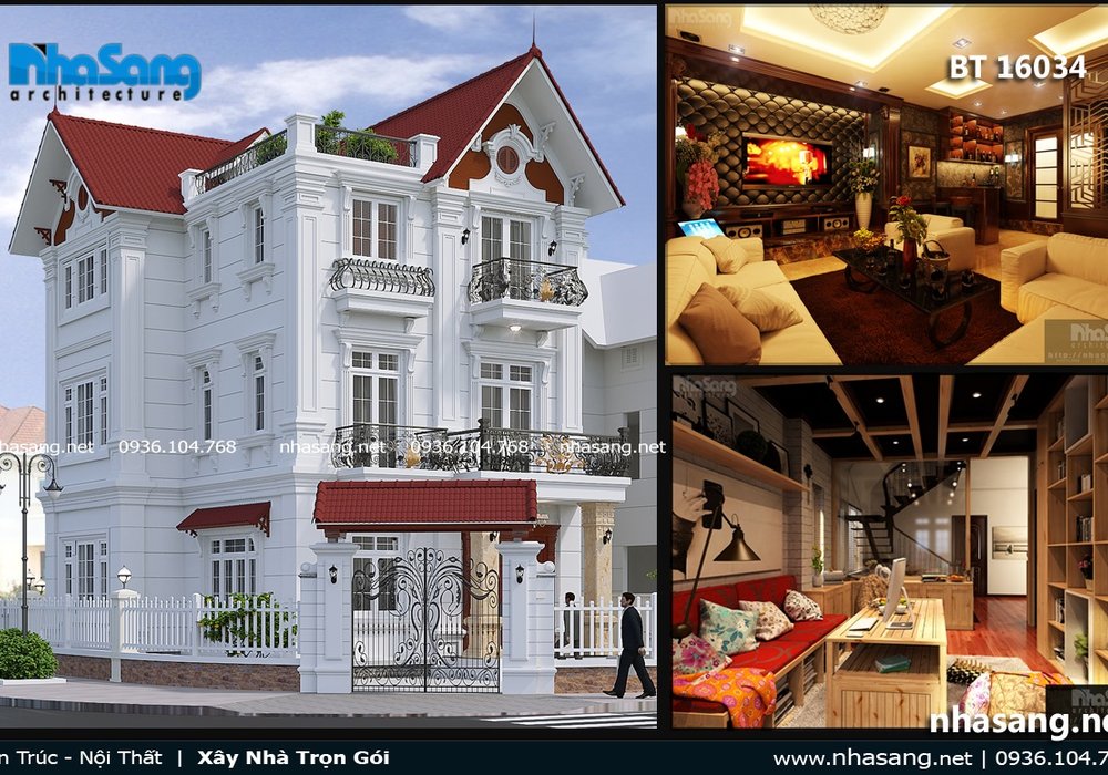 Thiết kế nội thất biệt thự tân cổ điển tại Long Biên BT16034