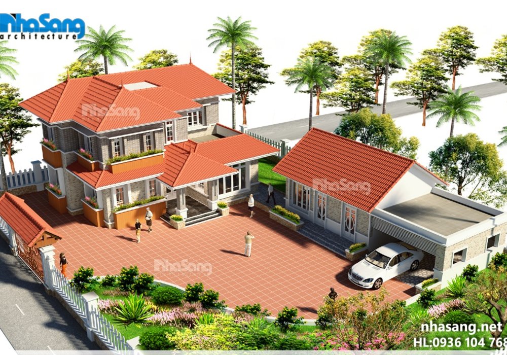 Mẫu nhà biệt thự 2 tầng