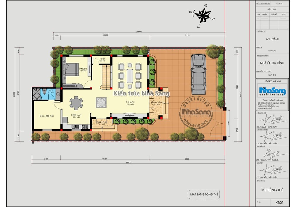 Mẫu nhà biệt thự mặt tiền 9m kiểu Pháp đáng sở hữu BT20007