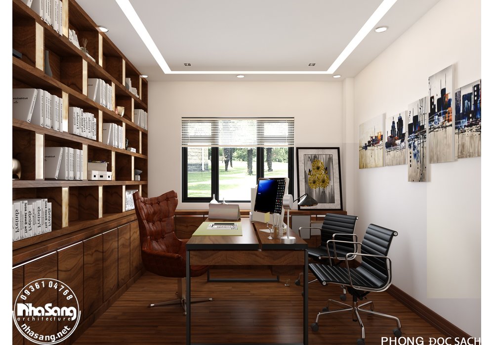 Thiết kế nội thất biệt thự song lập 4 tầng phong cách hiện đại mặt tiền 10m x 15m cuốn hút NT20012