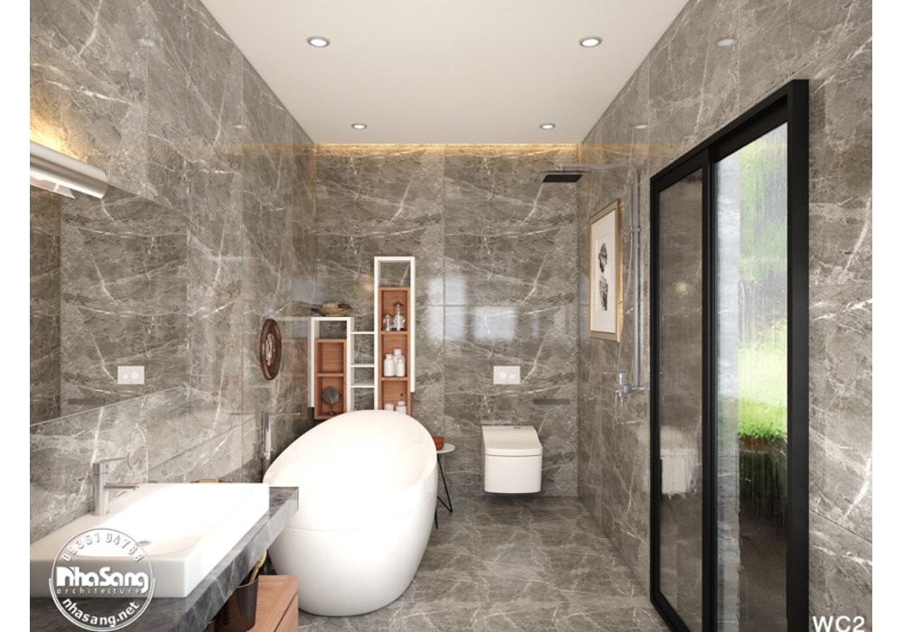 Thiết kế nội thất biệt thự song lập 4 tầng phong cách hiện đại mặt tiền 10m x 15m cuốn hút NT20012