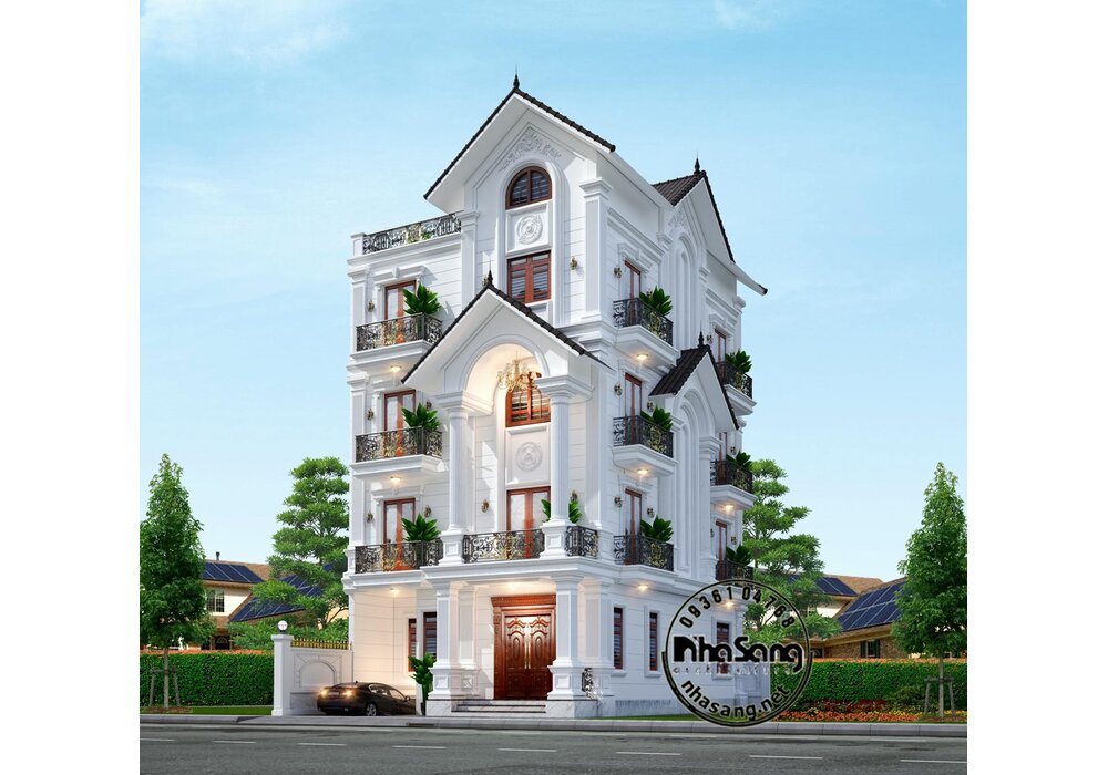 Thiết kế biệt thự với tầng hầm vượt nhịp 7m BT2030