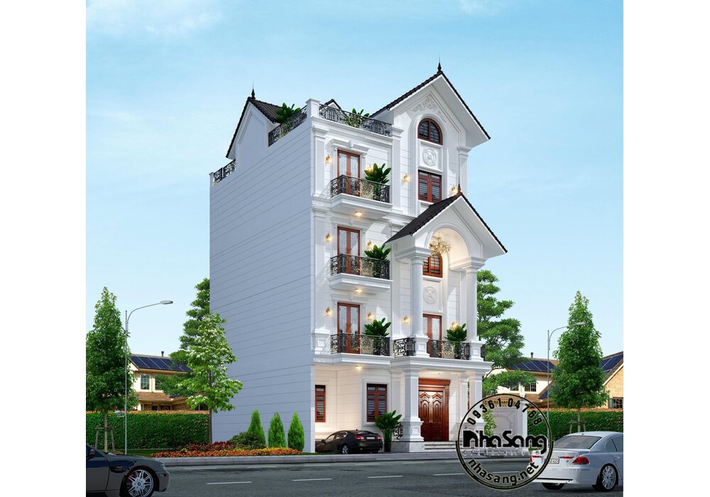 Thiết kế biệt thự với tầng hầm vượt nhịp 7m BT2030