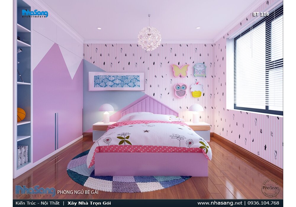 Những ý tưởng thiết kế nội thất phòng ngủ trẻ em từ 0-12 tuổi