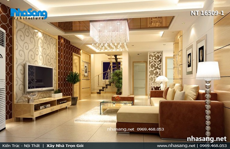 Thiết kế phòng khách 20m2 – 6 kiểu trang trí phòng khách 20m2 đẹp NT16509