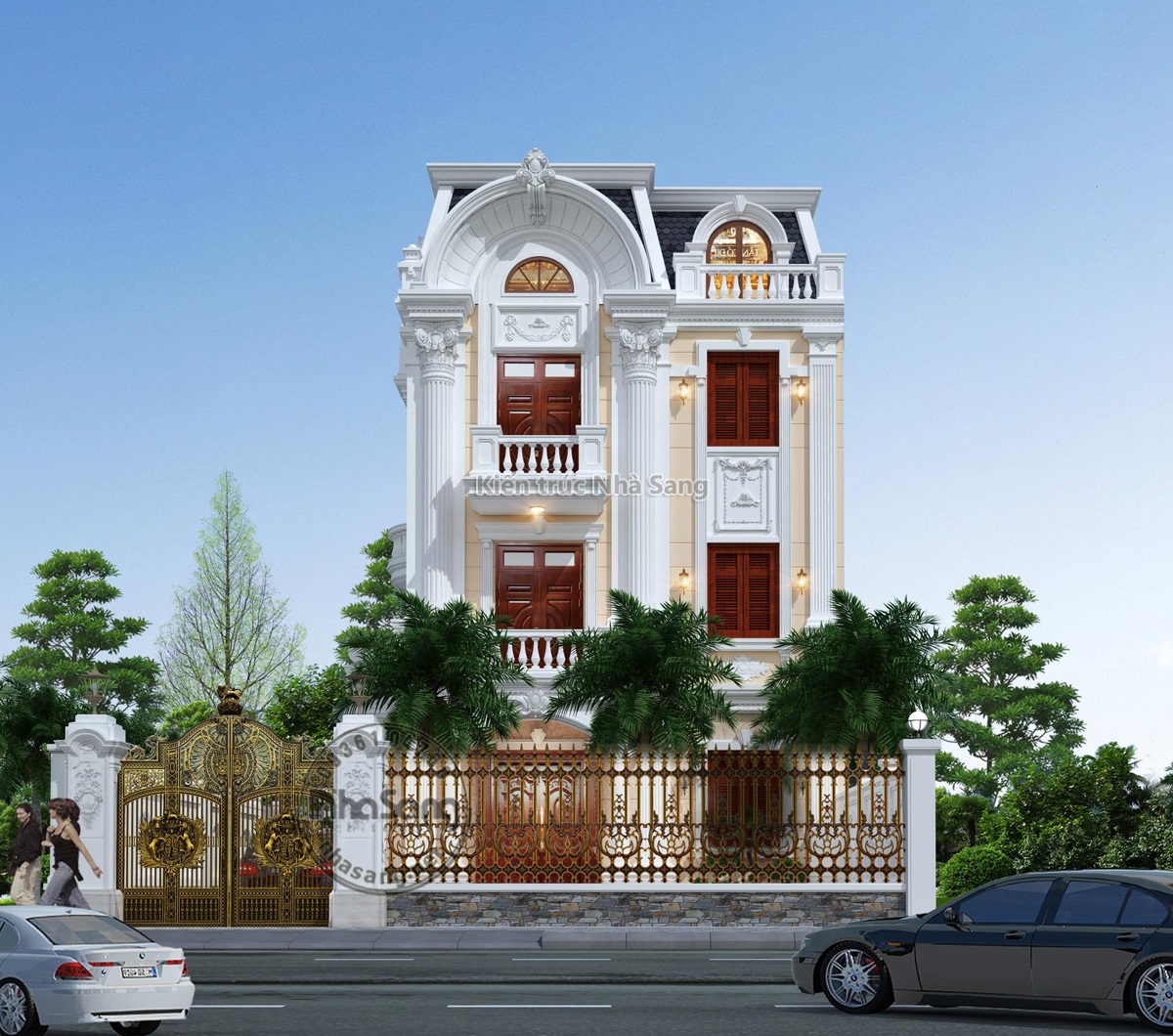 Nhà phố tân cổ điển 3 tầng đẹp tại Thái Bình  ACHI 63205
