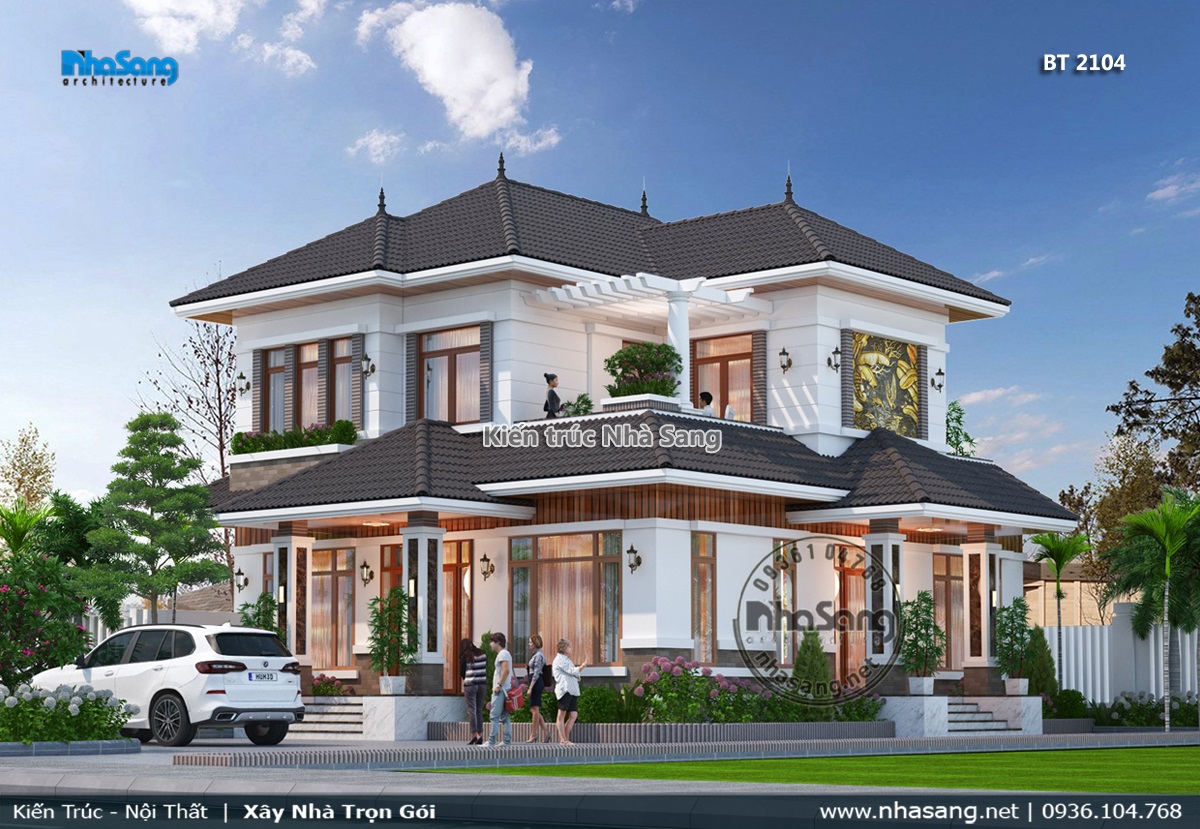 Biệt thự 2 tầng mái Thái đẹp tại Vĩnh Long - LV 23025
